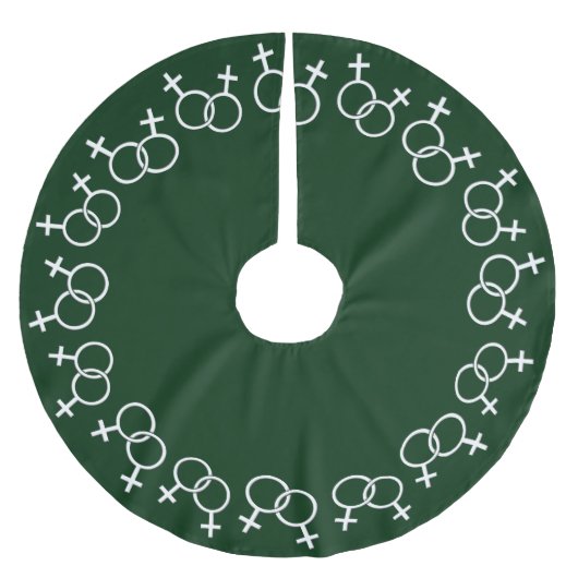 Gay Pride Weihnachtsbaum Rock Same-Sex-Liebe Dekor Polyester Weihnachtsbaumdecke (Vorderseite)