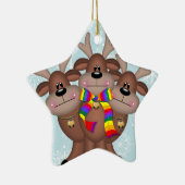 Gay Pride Whimsical Christmas Reindeer Keramik Ornament (Rechts)