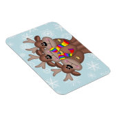 Gay Pride Whimsical Christmas Reindeer Magnet (Rechte Seite)