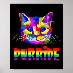 Gay Pride Women Men LGBT Cat Geschenk Purride Poster