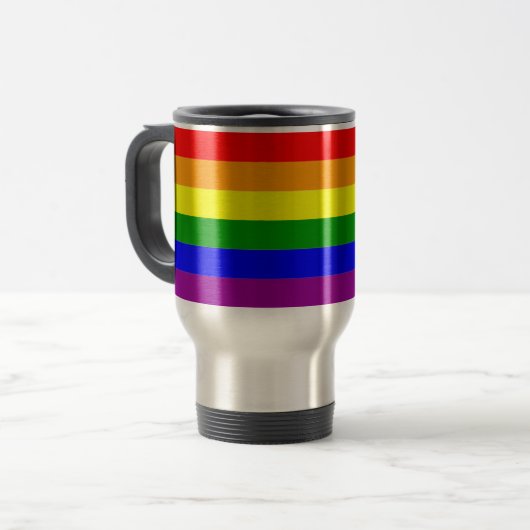 Gay Pride-Wrap um die Regenbogenflagge Reisebecher (Vorderseite Links)
