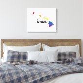 Gay Pride Zuhause | Hawaii Leinwanddruck (Insitu (Schlafzimmer))