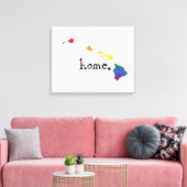 Gay Pride Zuhause | Hawaii Leinwanddruck (Insitu (Wohnzimmer))