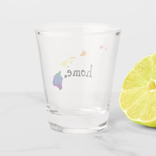 Gay Pride Zuhause| Hawaii Schnapsglas (Rückseite)