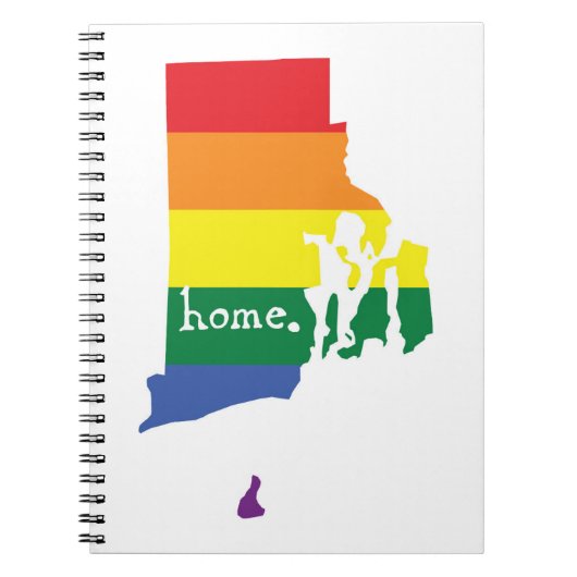 Gay Pride Zuhause | Insel Rhode Notizblock (Vorderseite)