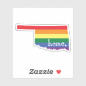 Gay Pride Zuhause | Oklahoma Aufkleber (Blatt)
