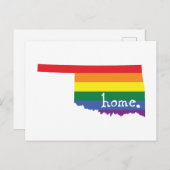 Gay Pride Zuhause | Oklahoma Postkarte (Vorne/Hinten)