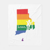 Gay Pride Zuhause| Rhode Island Fleecedecke (Vorderseite)