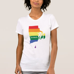 Gay Pride Zuhause Rhode Island T-Shirt