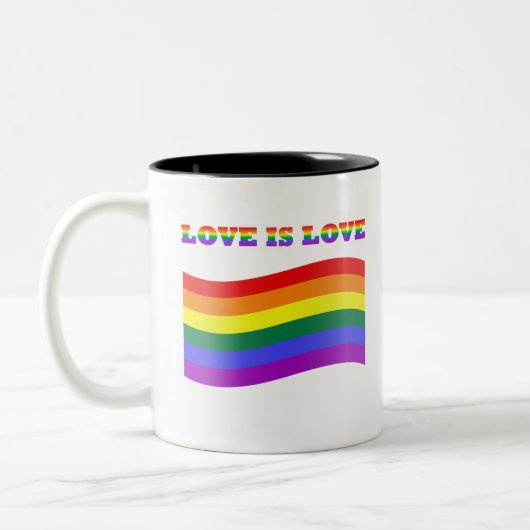 Gay Pride Zweifarbige Tasse (Links)