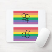 Gay Prideflagge Mousepad (Mit Mouse)