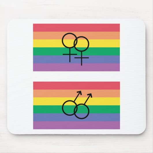 Gay Prideflagge Mousepad (Vorne)