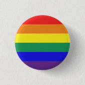 Gay Prideflaggen-Button Button (Vorderseite)