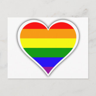 Gay Prideregenbogenherz Postkarte