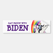 GAY PRIDIN' WITH BIDEN AUTOAUFKLEBER (Vorne)