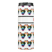 Gay Progressive Pride Rainbow Dog Lover Thermosbecher (Rückseite)