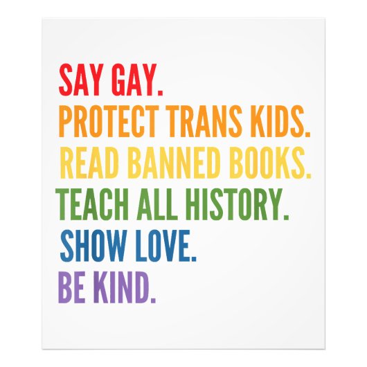 Gay Protect Trans Kids Read Banned Books Be Ki Fotodruck (Vorne)