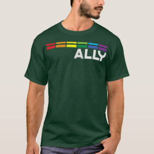 Gay Proud Ally Bars Equality LGBTQ Regenbogenflagg T-Shirt