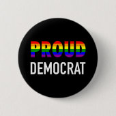 Gay Proud-Demokrat Button (Vorderseite)