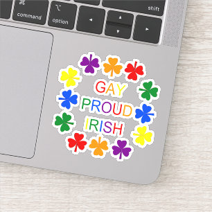 Gay Proud Irish LGBT Rainbow Kleeblatts Aufkleber