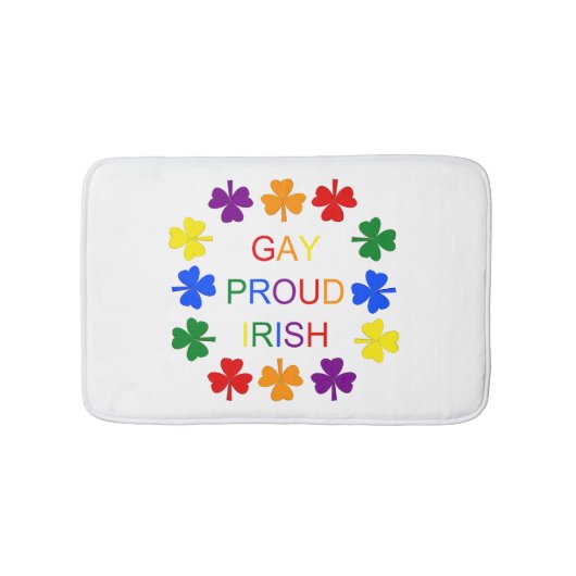 Gay Proud Irish LGBT Rainbow Kleeblatts Badematte (Vorderseite)