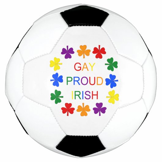Gay Proud Irish LGBT Rainbow Kleeblatts Fußball (Vorderseite)