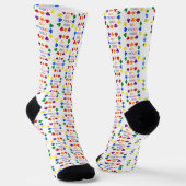 Gay Proud Irish LGBT Rainbow Kleeblatts Gemustert Socken (Gewinkelt)