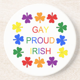Gay Proud Irish LGBT Rainbow Kleeblatts Getränkeuntersetzer