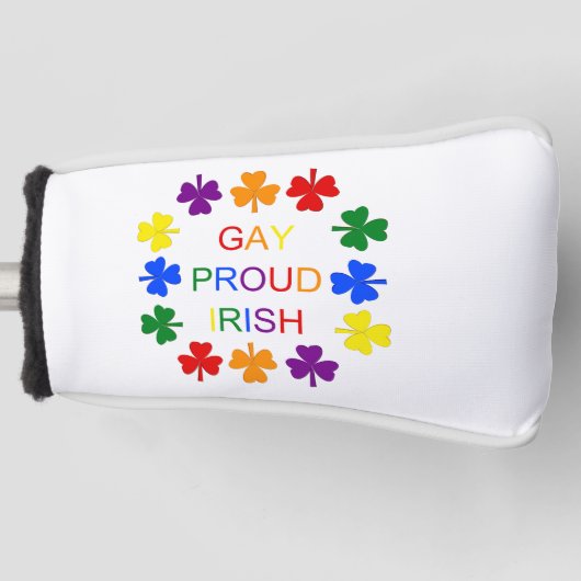 Gay Proud Irish LGBT Rainbow Kleeblatts Golf Headcover (Vorderseite)