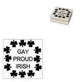 Gay Proud Irish LGBT Rainbow Kleeblatts Gummistempel (Stempel)