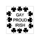 Gay Proud Irish LGBT Rainbow Kleeblatts Gummistempel (Prägung)