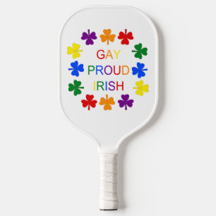 Gay Proud Irish LGBT Rainbow Kleeblatts Pickleball Schläger
