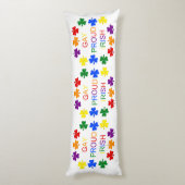 Gay Proud Irish LGBT Rainbow Kleeblatts Seitenschläferkissen (Rückseite (Vertikal))