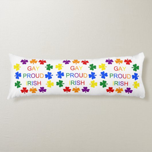 Gay Proud Irish LGBT Rainbow Kleeblatts Seitenschläferkissen (Vorderseite)