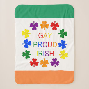 Gay Proud Irish LGBT Rainbow Kleeblatts Sherpadecke