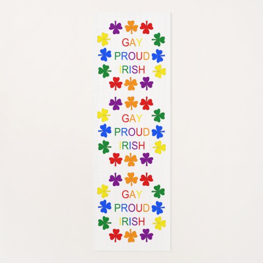 Gay Proud Irish LGBT Rainbow Kleeblatts Yogamatte (Vorderseite)
