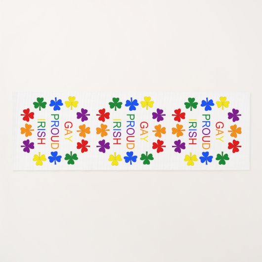 Gay Proud Irish LGBT Rainbow Kleeblatts Yogamatte (Vorderseite (Horizontal))