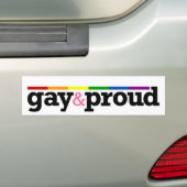 Gay&proud Weiß-Autoaufkleber Autoaufkleber (Auf Auto)