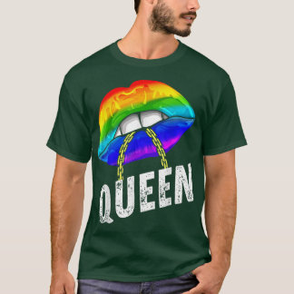 Gay Queen Lips Chain Gay Rights Stolz T-Shirt