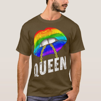 Gay Queen Lips Chain Gay Rights Stolz T-Shirt