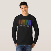 Gay Queer Barcode Pride Florida Aesthetic LGBTQ Fl T-Shirt (Vorne ganz)