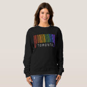 Gay Queer Barcode Pride Toronto Canada Aesthetic L Sweatshirt (Vorne ganz)