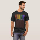 Gay Queer Barcode Pride You Belong Ally Aesthetic  T-Shirt (Vorne ganz)