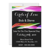 Gay Rainbow Art Hochzeit Einladung