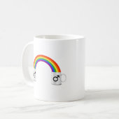 Gay Rainbow Coffee Date Kaffeetasse (Vorderseite Links)