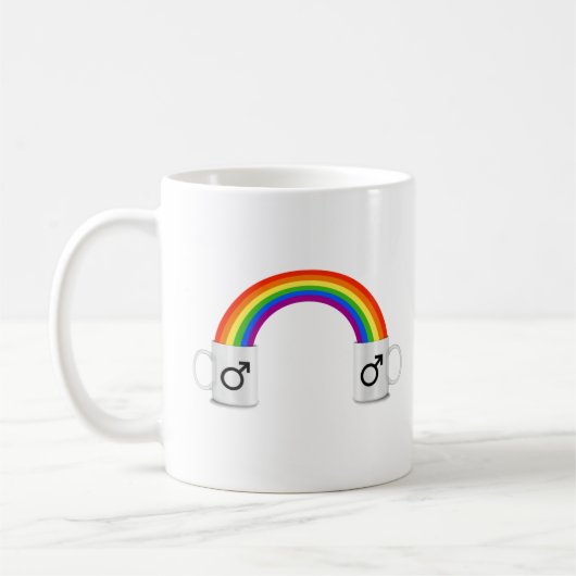 Gay Rainbow Coffee Date Kaffeetasse (Links)