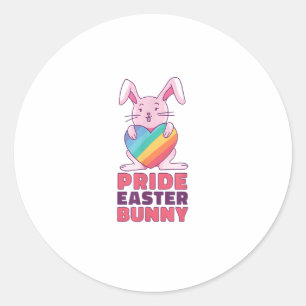 Gay Rainbow Design Bunny für Prix Osterkaninchen c Runder Aufkleber