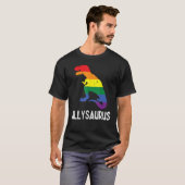 Gay Rainbow Dino Trex Ally Saurus Lgbt Flag Boys T T-Shirt (Vorne ganz)