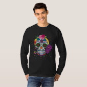Gay Rainbow El Dia De Los Muertos LGBTQ LGBT Pride T-Shirt (Vorne ganz)