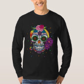 Gay Rainbow El Dia De Los Muertos LGBTQ LGBT Pride T-Shirt (Vorderseite)